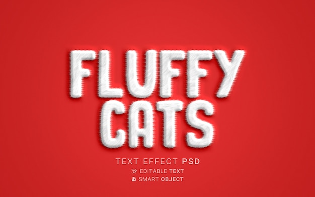 Creative fluffy cats text effect