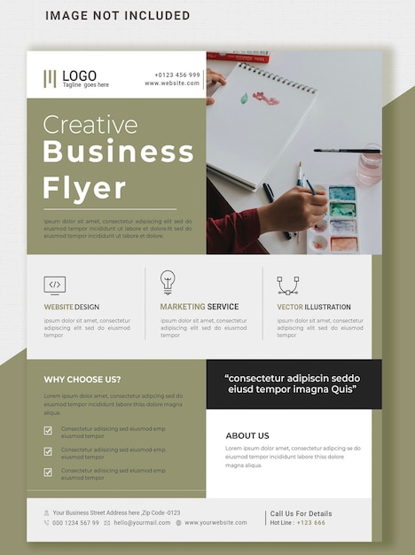 PSD creative flyer design template