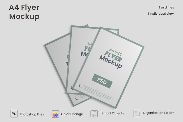 Mockup di volantini creativi psd premium