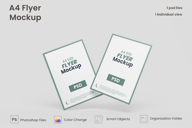PSD mockup di volantini creativi psd premium