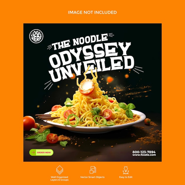 Premium PSD | Creative food social media post