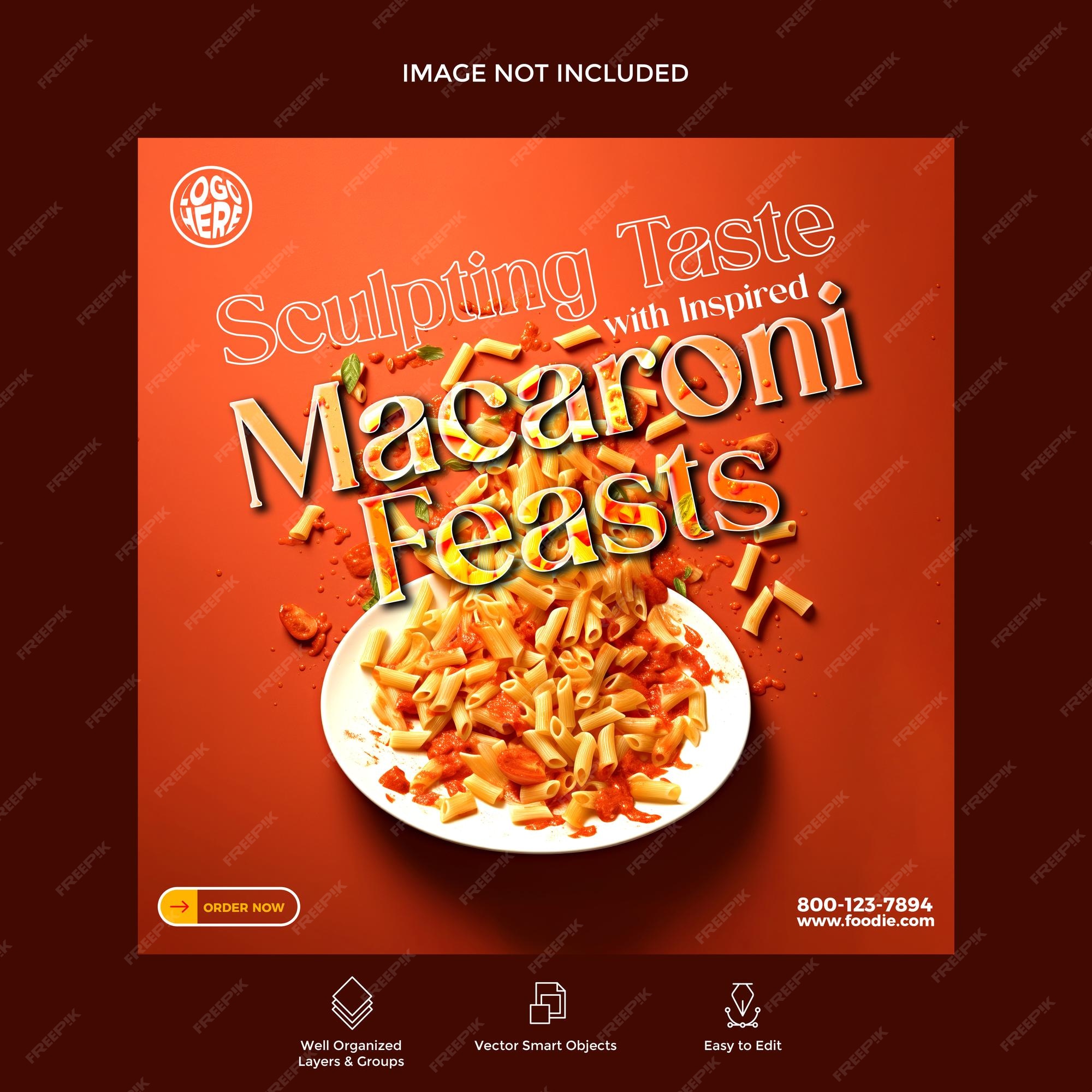Premium PSD | Creative food social media post