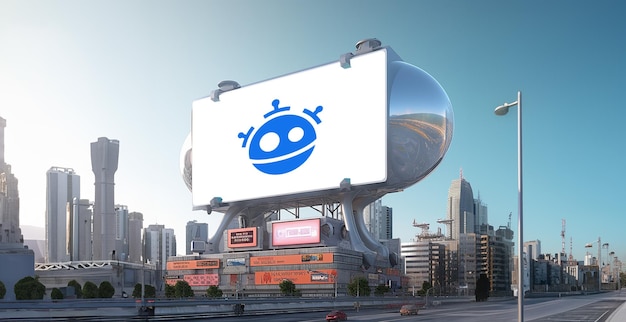 Creative Futuristic city billboard Mockup Future Mockup