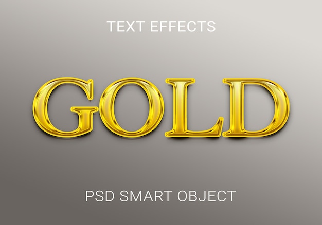 Creative gold text effect