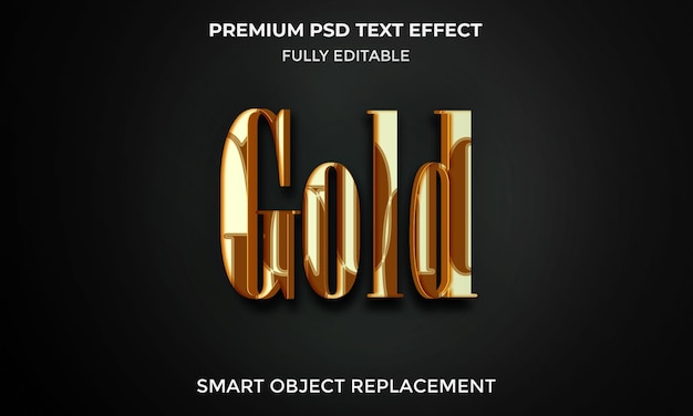 Creative gold text effect