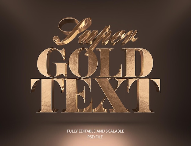 Creative gold text effects