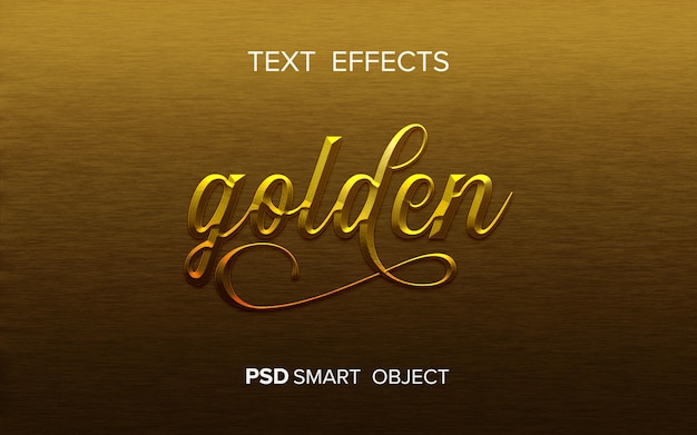 Creative golden text effect