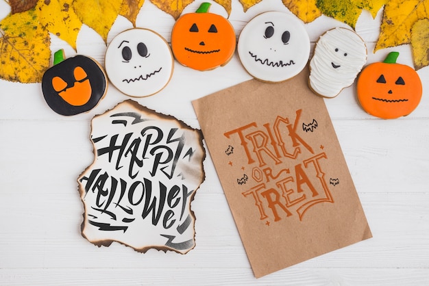 Mockup di copertina di halloween creativo