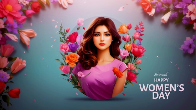 creative happy international womens day event background