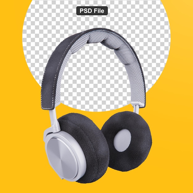 Creative headphone 3d rendering