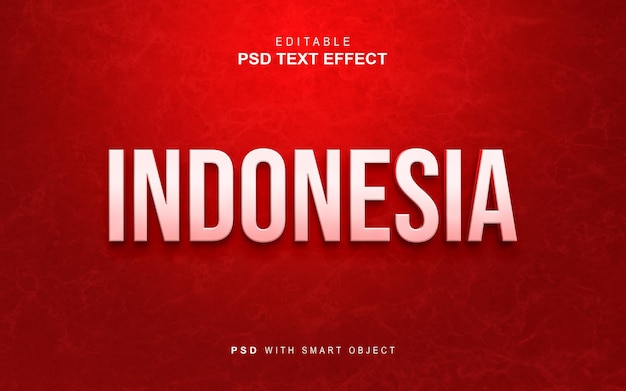 PSD effetto testo indonesiano creativo