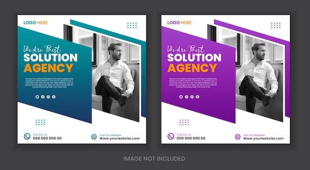 Creative instagram business promotion and social media post design template