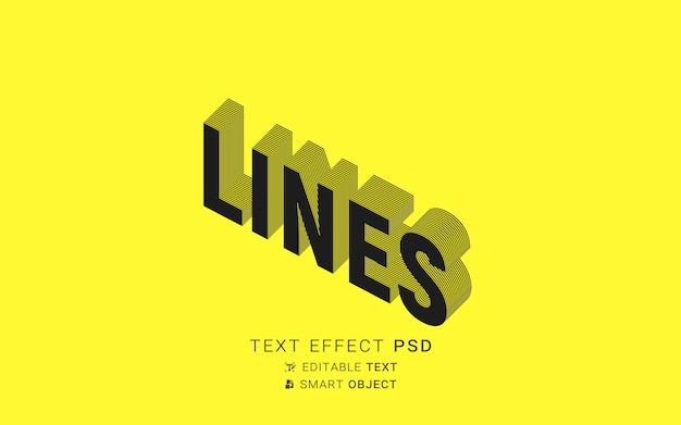 PSD creative isometric text effect