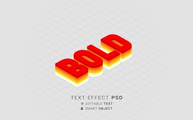 PSD creative isometric text effect