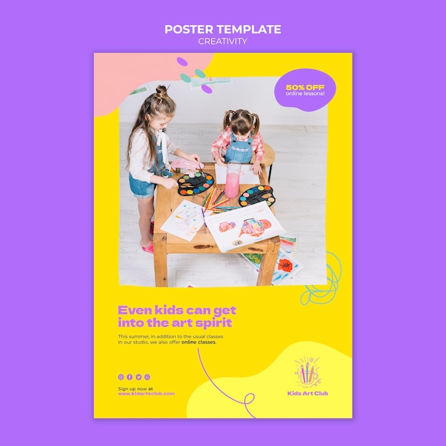 Creative kids print template