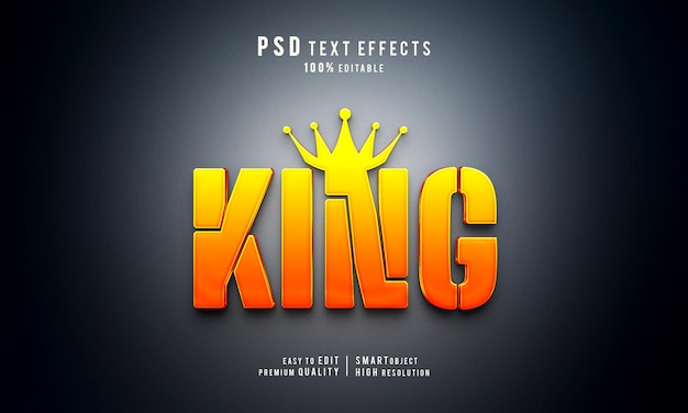 Creative king text style effect