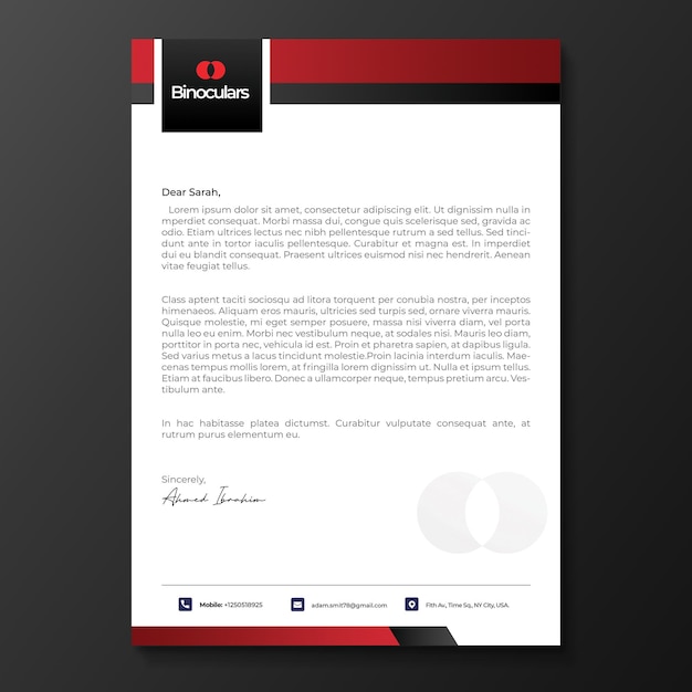 PSD creative letterhead business modern design template