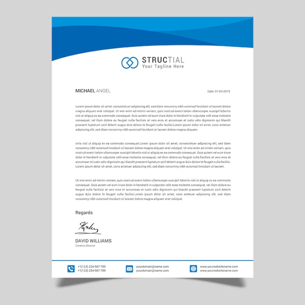 PSD creative letterhead