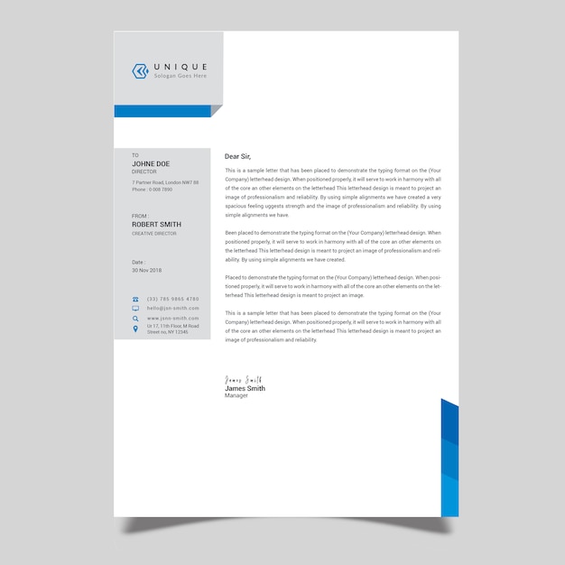 Creative letterhead