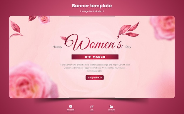 PSD creative march womens day celebration background