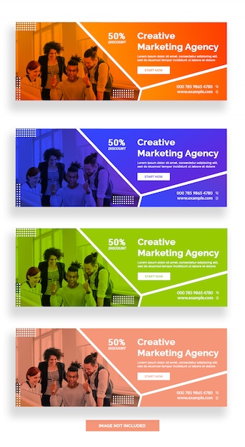 PSD banner di facebook agenzia di marketing creativo