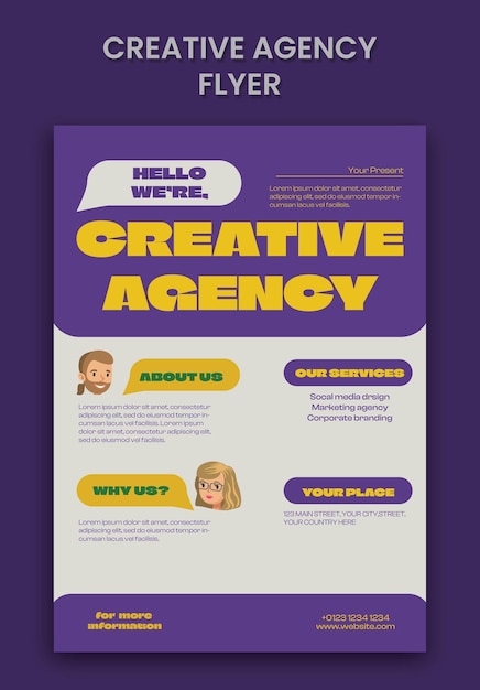 Creative marketing agency flyer