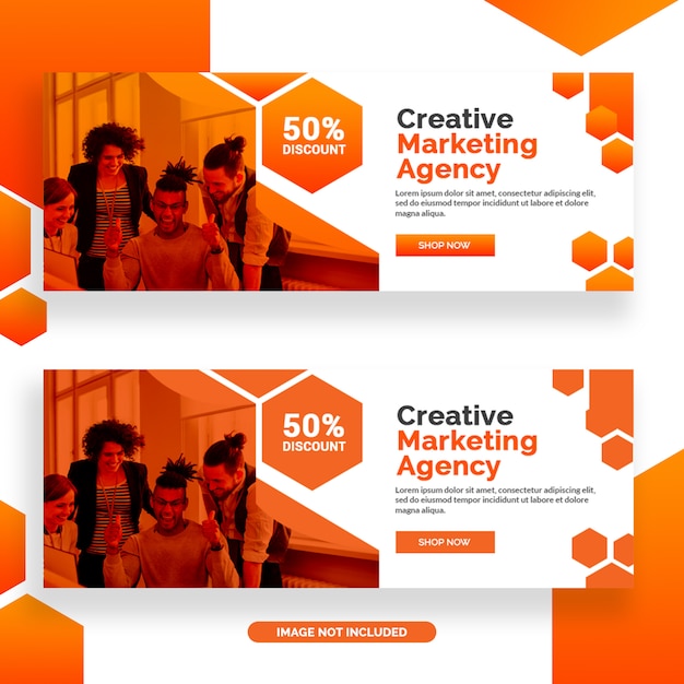 PSD creative marketing bureau facebook banner