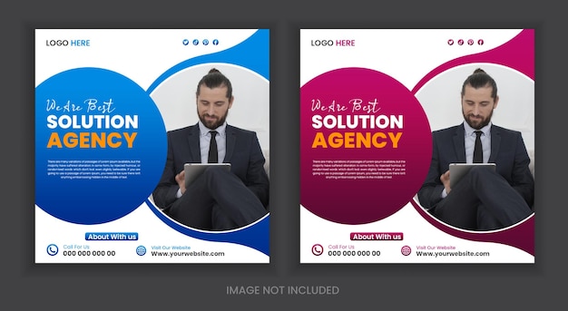 PSD creative marketing social media post design for instagram business promotion