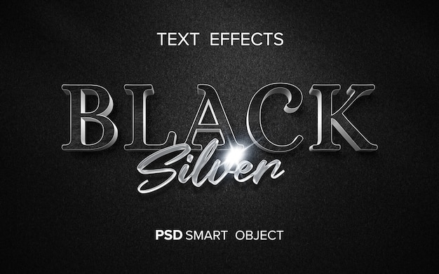 Creative metallic text effect