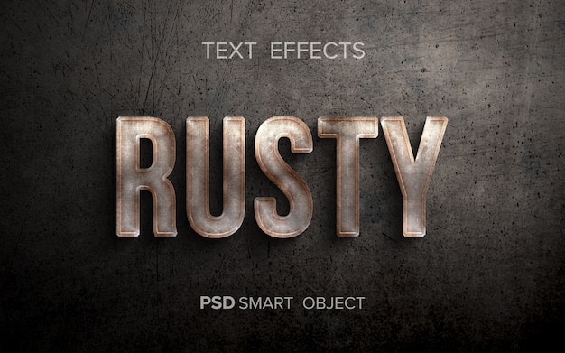 PSD creative metallic text effect