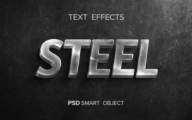 Creative metallic text effect