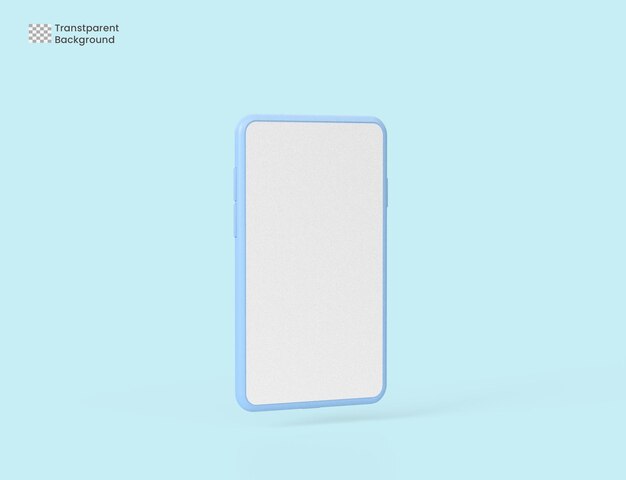 PSD creative minimal summer idea. concept blue iphone with pastel background. 3d render.