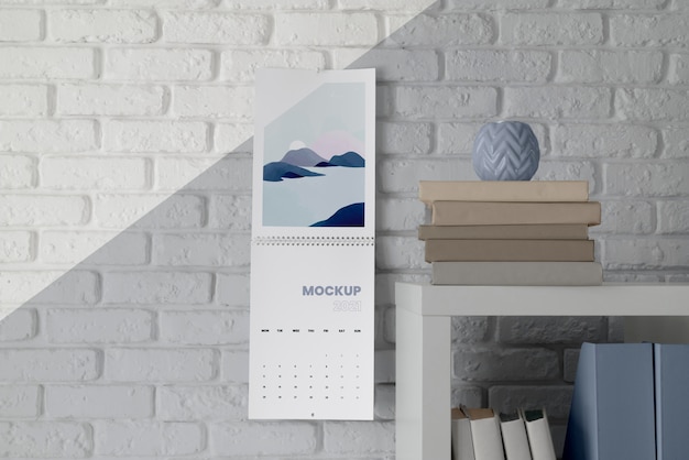 Composizione creativa del calendario mock-up