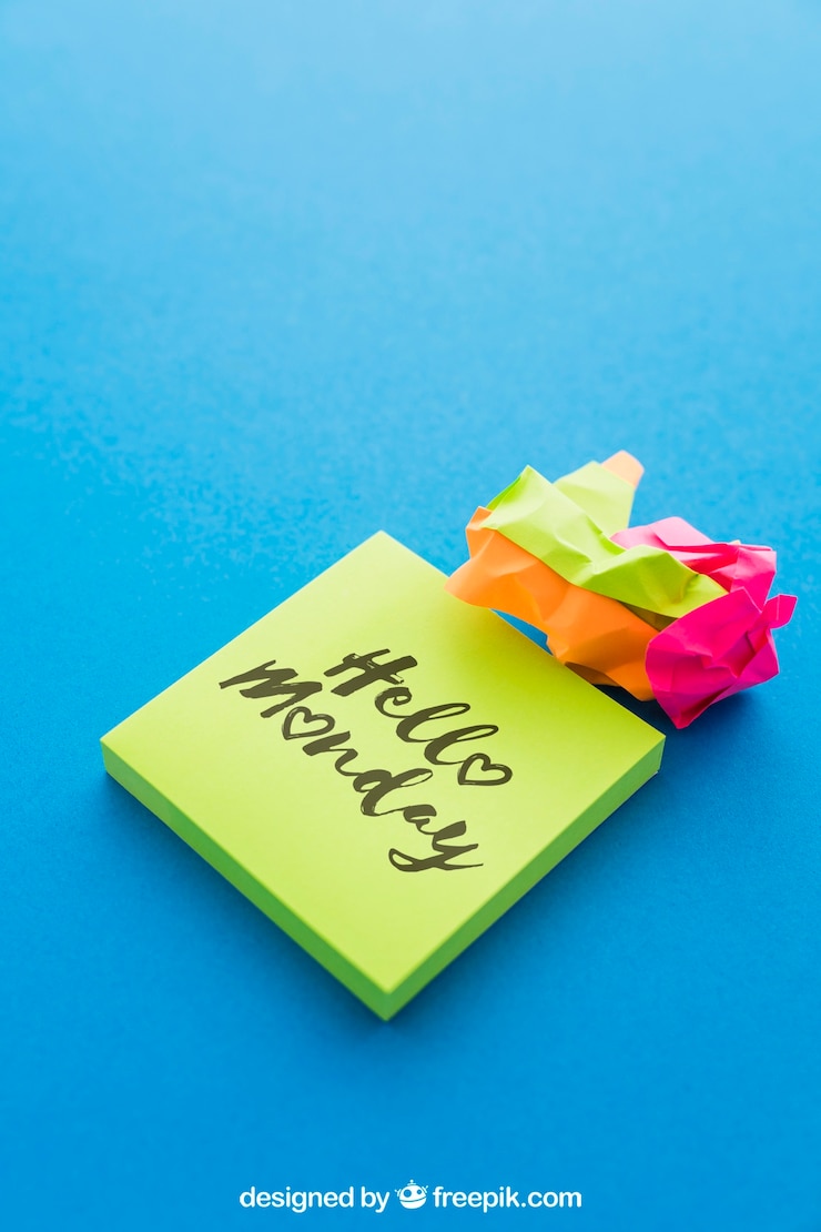 PSD creative mockup of adhesive note