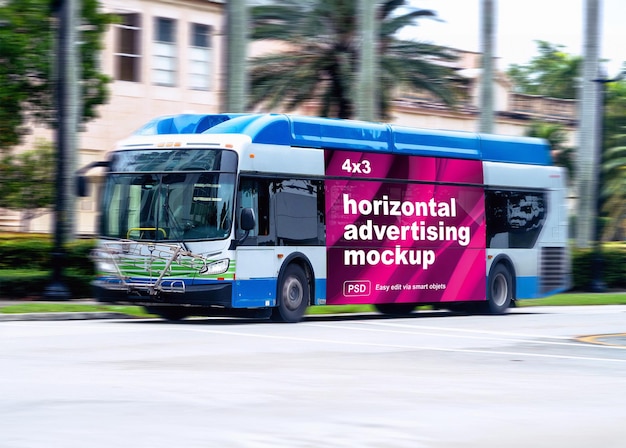 PSD creative mockup bus