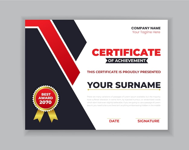 Creative modern certificate design