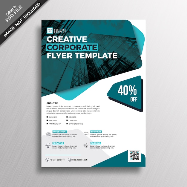 PSD creative modern corporate flyer template