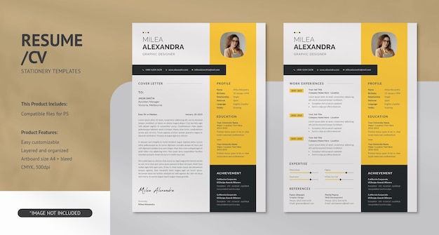 PSD creative modern cv resume design psd templates