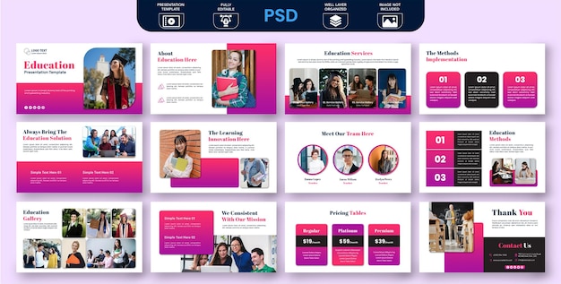 PSD creative modern education presentation