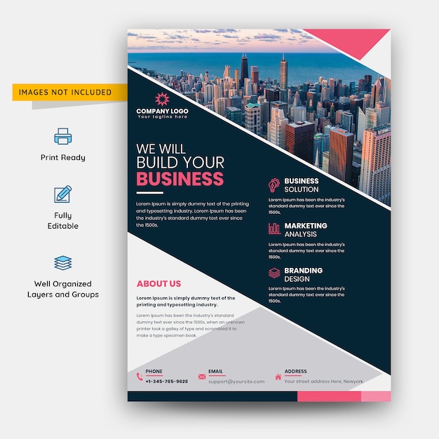 PSD creative and modern flyer template