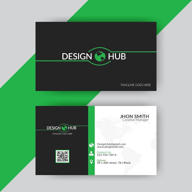 PSD creative modern name card and business card template