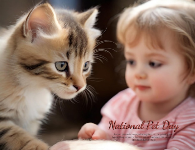 PSD creative national pet day design template