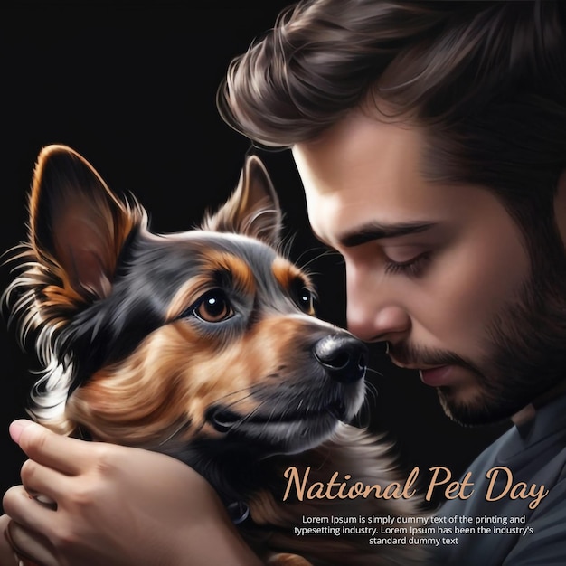 PSD creative national pet day template