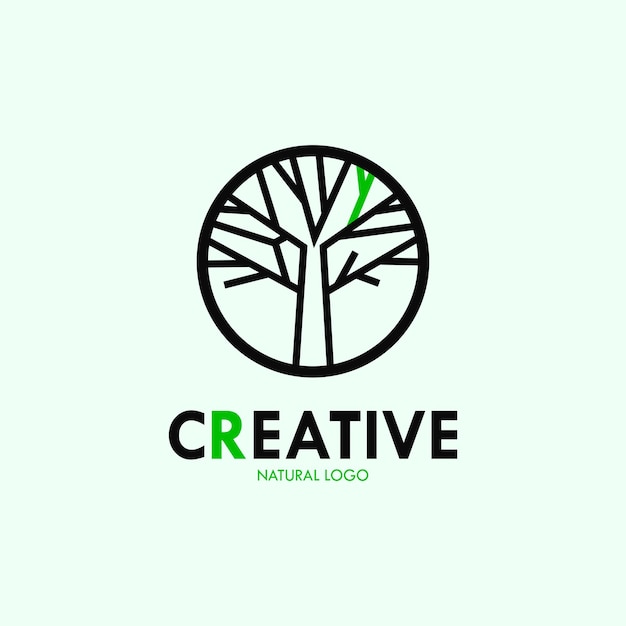 PSD creative natural logo full edtiable psd template