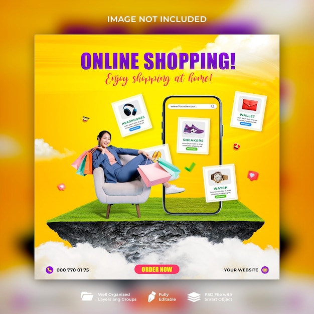 Creative Online Shop social media design