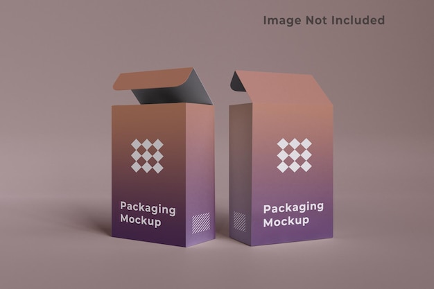 PSD mockup di scatola di imballaggio creativo