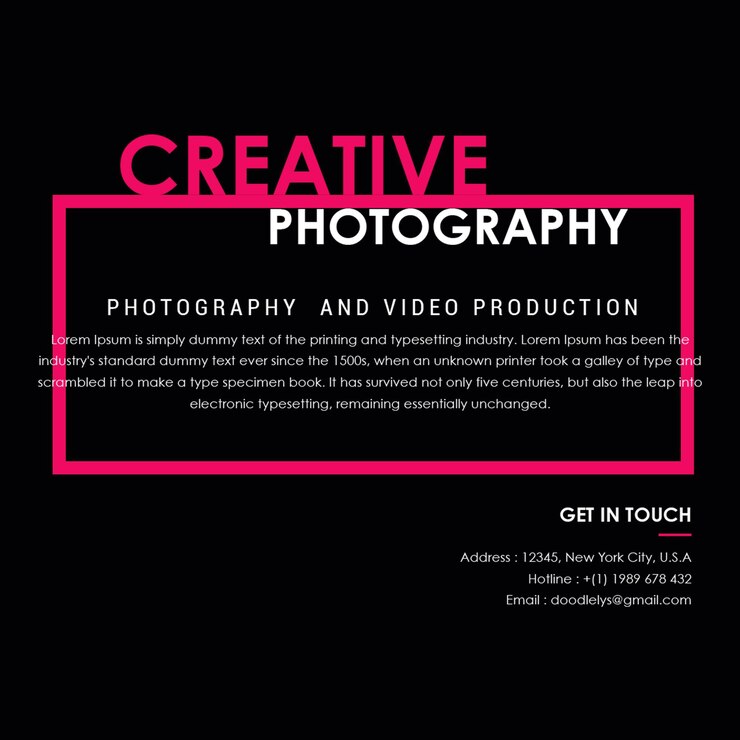 PSD creative photography and video production promotional flyer