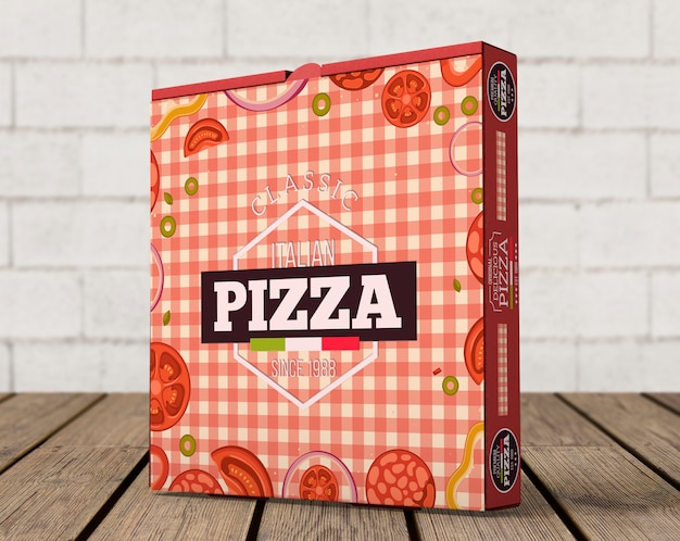 Creative pizza box mockup