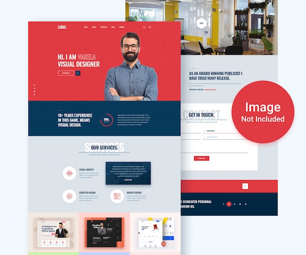 PSD creative portfolio website psd template