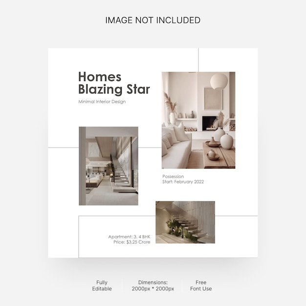 PSD creative posts for real estate